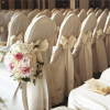 Beige Polyester Chair Cover