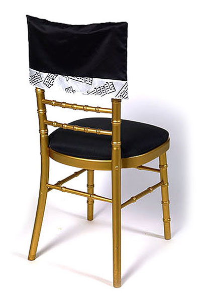 Black Lamour Musical Notes Chair Cap