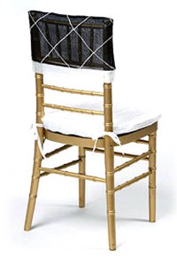 Black with White Diamonds Chair Cap