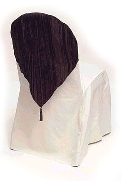 Brown Crushed Velvet Hood Chair Cap