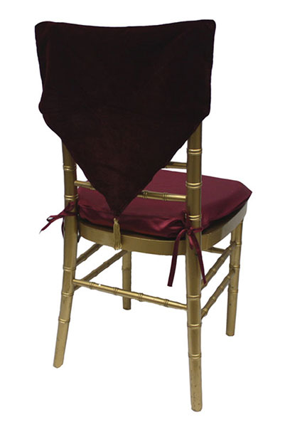 Burgundy Velvet with Gold Tassel Chair Cap