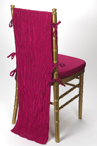 Fuchsia Crinkle Taffeta Chair Back