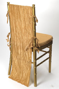 Gold Crinkle Taffeta Chair Back