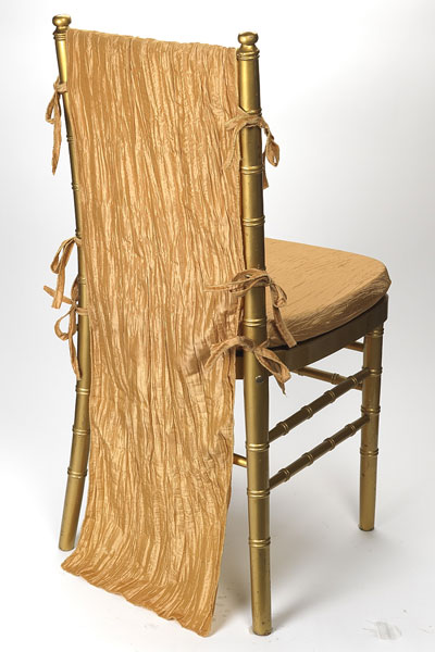 Gold Crinkle Taffeta Chair Back