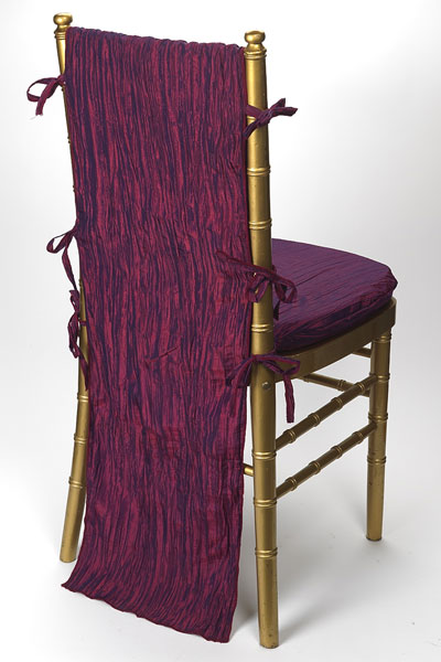 Magenta Crinkle Taffeta Chair Back