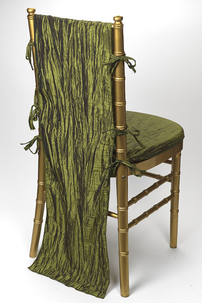 Moss Crinkle Taffeta Chair Back