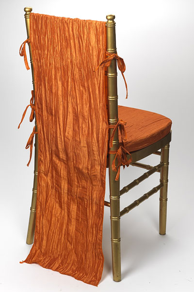 Pumpkin Crinkle Taffeta Chair Back