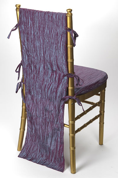 Steel Passion Berry Crinkle Taffeta Chair Back