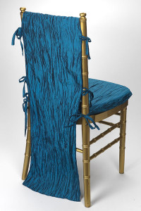 Teal Crinkle Taffeta Chair Back