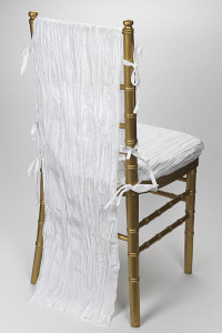 White Crinkle Taffeta Chair Back