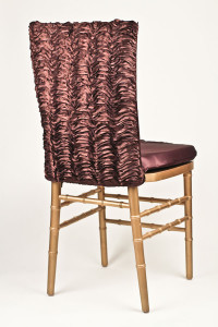 Copper Ruffle Taffeta Chair Back