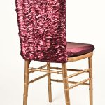 Cranberry Ruffle Taffeta Chair Back