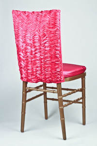 Fuchsia Ruffle Taffeta Chair Back