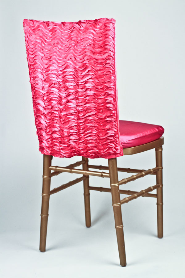 Fuchsia Ruffle Taffeta Chair Back