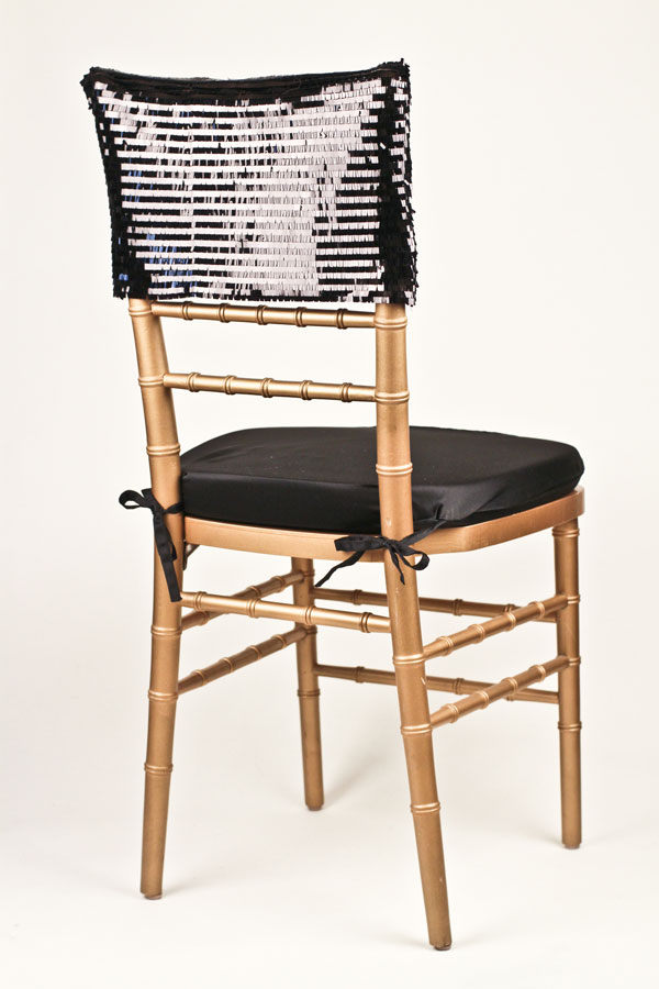 Black Piano Sequin Chair Cap
