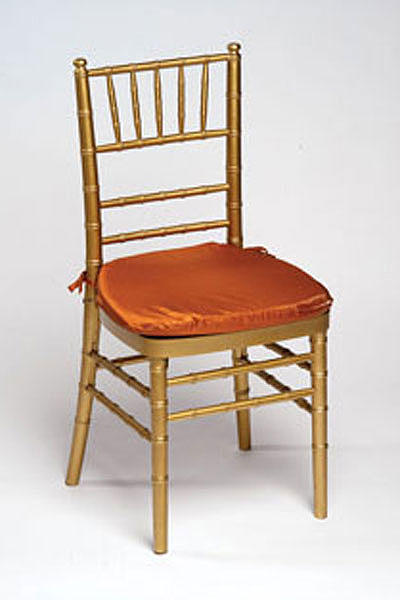 Apricot Iridescent Taffeta Chair Pad Cover
