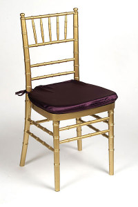 Aubergine Lamour Chair Pad Cover