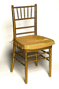 Gold Crushed Shimmer Chair Pad Cover