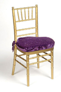 Grape Plush Velvet Chair Pad Cover