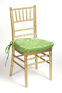 Lime Plush Velvet Chair Pad Cover