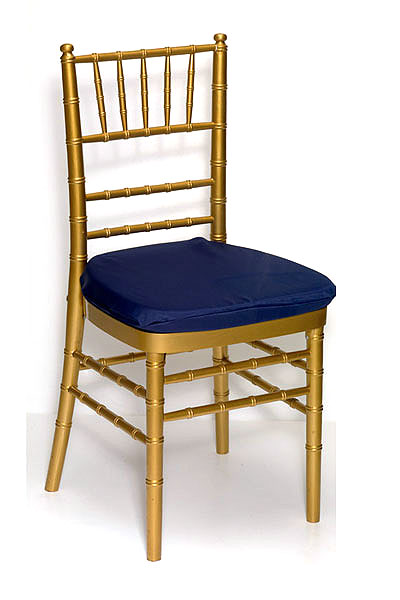 Navy Lamour Chair Pad Cover
