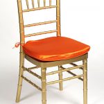 Orange Lamour Chair Pad Cover