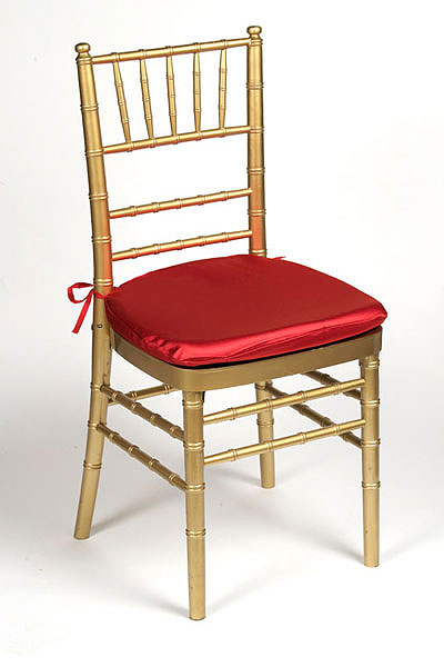 Red Lamour Chair Pad Cover