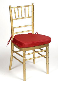 Red Silky Chair Pad Cover