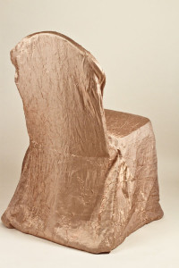Champagne Crushed Shimmer Chair Covers