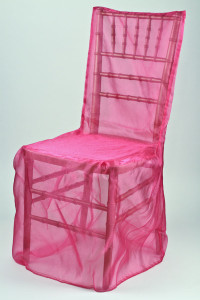 Fuchsia Orandy Chivari Chair Cover