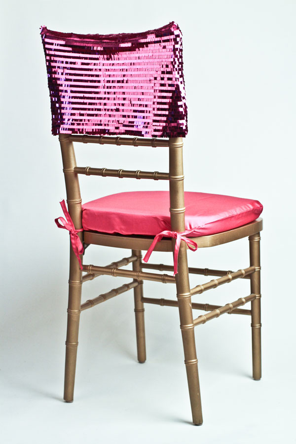 Fuchsia Piano Sequin Chair Cap