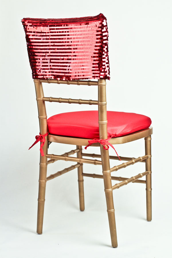 Red Piano Sequin Chair Cap