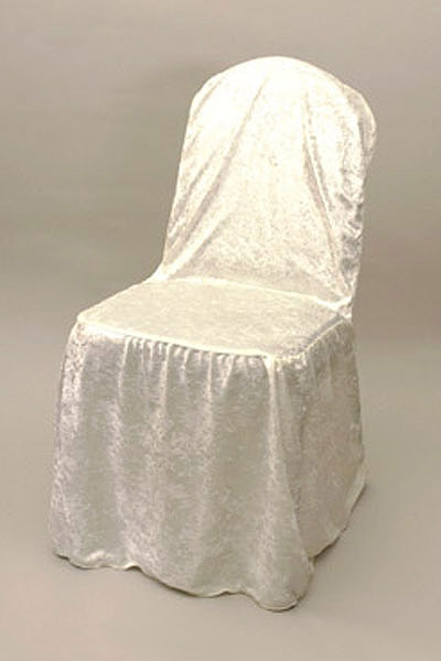 Ecru Velvet Chair Cover