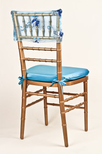 Tourquoise / Light Blue Floral Bouquet Chair Cap