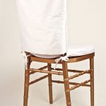 White Poly Dupioni Chair Cap
