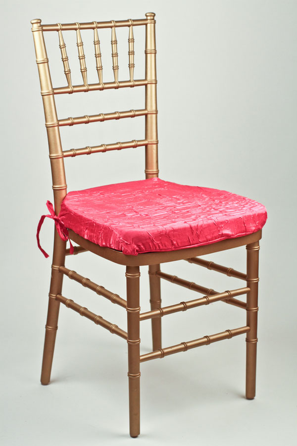 Fuchsia Crushed Shimmer Chair Pad Cover