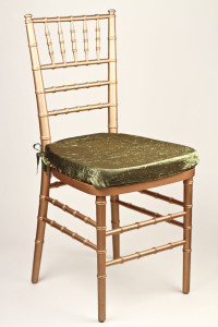Moss Crossed Crushed Shimmer Chair Pad Cover