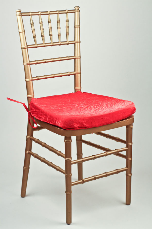 Red Crushed Shimmer Chair Pad Cover