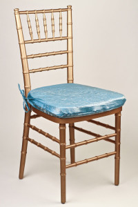 Turquoise Gold Crushed Shimmer Chair Pad Cover