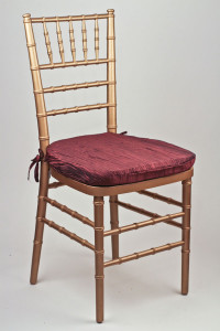 Cranberry Crinkle Taffeta Chair Pad Cover