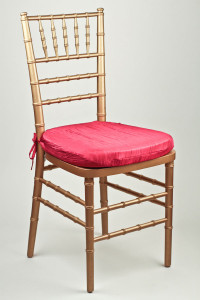 Fuchsia Crinkle Taffeta Chair Pad Cover