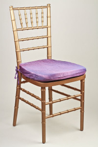 Lavender Crinkle Taffeta Chair Pad Cover