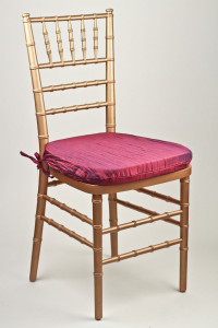 Magenta Crinkle Taffeta Chair Pad Cover