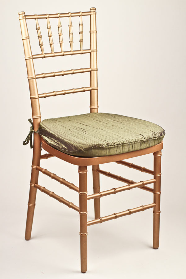 Moss Crinkle Taffeta Chair Pad Cover