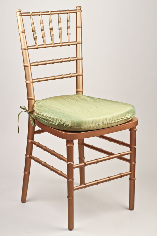 Pistachio Crinkle Taffeta Chair Pad Cover