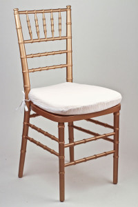 White Crinkle Taffeta Chair Pad Cover
