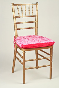 Hot Pink Velvet Chair Pad Cover