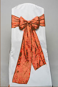 Orange Gold Crushed Shimmer Tie