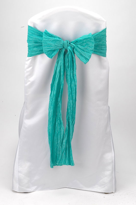 Aqua Marine Crinkle Taffeta Tie