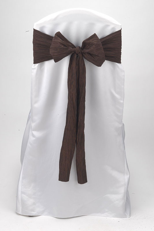 Chocolate Crinkle Taffeta Tie